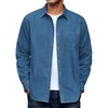 image:imageCOOFANDY Mens Denim Shirt Jacket Casual Long Sleeve Button Down Jean ShirtsSlate Blue