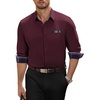 image:imageCOOFANDY Mens Dress Shirts Long Sleeve Untucked Button Down ShirtsWine Red