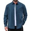 image:imageCOOFANDY Mens Long Sleeve Denim Shirts Jacket Casual Button Down Jean ShirtMidnight Blue