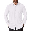 image:imageCOOFANDY Mens Oxford Shirt Cotton Long Sleeve RegularFit Dress Shirt Wrinkle Free Casual Button Down ShirtsWhite