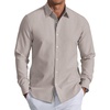 image:imageCOOFANDY Mens Oxford Shirt Long Sleeve Casual Button Down Dress ShirtKhaki
