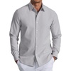 image:imageCOOFANDY Mens Oxford Shirt Long Sleeve Casual Button Down Dress ShirtLight Grey