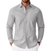 image:imageCOOFANDY Mens Oxford Shirt Long Sleeve Casual Button Down Shirts Soild Dress Shirts with PocketGrey