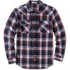 image:imageCOOFANDY Mens Plaid Flannel Shirts Long Sleeve Western Pearl Snap Shirts Fall Button Down Shirt for MenNavy Red