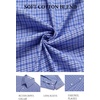 image:imageCOOFANDY Mens Button Down Long Sleeve Plaid Cotton Wrinkle Free Dress ShirtBlue Gingham
