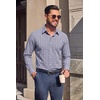 image:imageCOOFANDY Mens Button Down Long Sleeve Plaid Cotton Wrinkle Free Dress ShirtNavy Blue Gingham