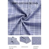 image:imageCOOFANDY Mens Button Down Long Sleeve Plaid Cotton Wrinkle Free Dress ShirtNavy Blue Gingham