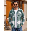 image:imageCOOFANDY Mens Flannel Shirts Plaid Jacket Casual Button Down ShirtGreen