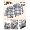 image:imageCOOFANDY Mens Flannel Shirts Plaid Jacket Casual Button Down ShirtKhaki Grey