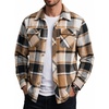 image:imageCOOFANDY Mens Flannel Shirts Plaid Jacket Casual Button Down ShirtKhaki