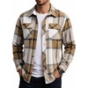 image:imageCOOFANDY Mens Flannel Shirts Plaid Jacket Casual Button Down ShirtLight Khaki
