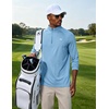 image:imageCOOFANDY Mens Quarter Zip Pullover UPF 50 Long Sleeve Athletic ShirtsBlue