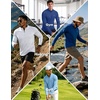 image:imageCOOFANDY Mens Quarter Zip Pullover UPF 50 Long Sleeve Athletic ShirtsLight Grey