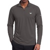 image:imageCOOFANDY Mens Quarter Zip Pullover UPF 50 Long Sleeve Athletic ShirtsDark Grey