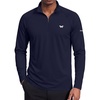 image:imageCOOFANDY Mens Quarter Zip Pullover UPF 50 Long Sleeve Athletic ShirtsNavy Blue