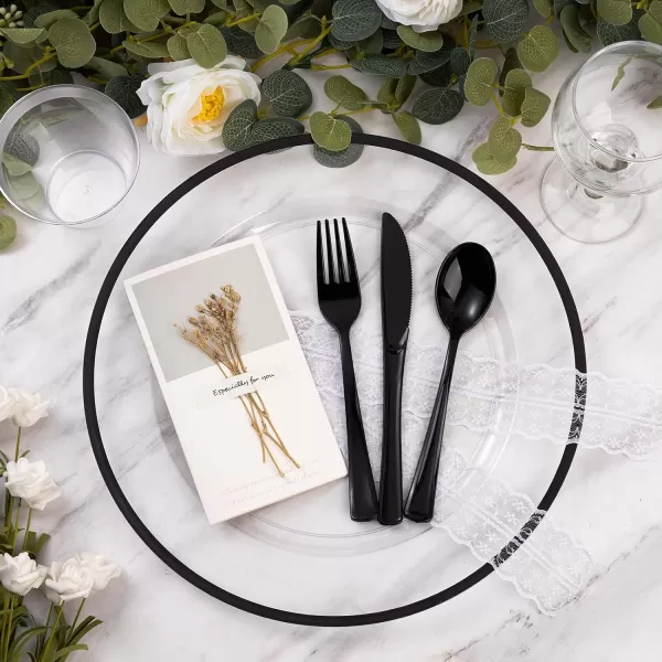 Goodluck 12 Inch Charger Plates, 25 Pack White Charger Plates with Gold Trim, Plastic Charger Plate Bulk for Dinner, Wedding, Party, Event Decoration