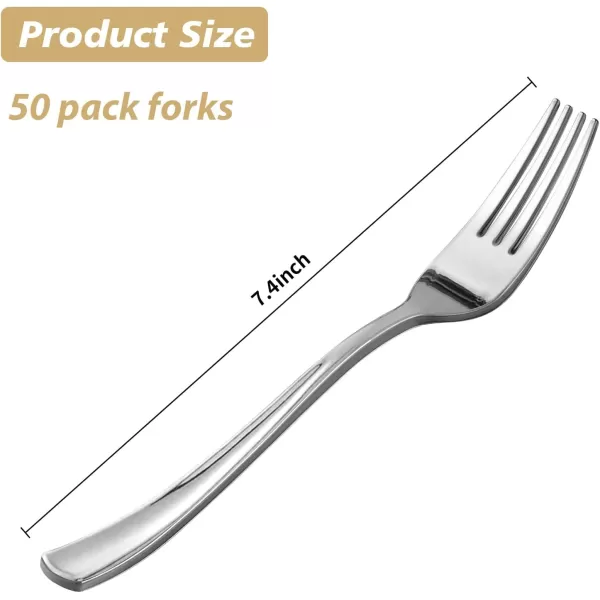 Goodluck 300 Pack Rose Gold Plastic Forks, Heavy Duty Rose Gold Forks Disposable, Rose Gold Plastic Cutlery Perfect for Weddings, Parties, Dinners