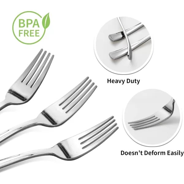 Goodluck 300 Pack Rose Gold Plastic Forks, Heavy Duty Rose Gold Forks Disposable, Rose Gold Plastic Cutlery Perfect for Weddings, Parties, Dinners