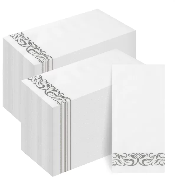Goodluck 400 Pack Disposable Gold Napkins, Decorative Linen Like Dinner Napkins, Soft and Absorbent Party Napkins, Guest Hand Towels for Bathroom, Kitchen, Parties, Dinners or Events