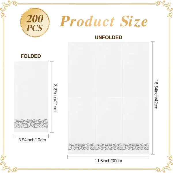 Goodluck 400 Pack Disposable Gold Napkins, Decorative Linen Like Dinner Napkins, Soft and Absorbent Party Napkins, Guest Hand Towels for Bathroom, Kitchen, Parties, Dinners or Events
