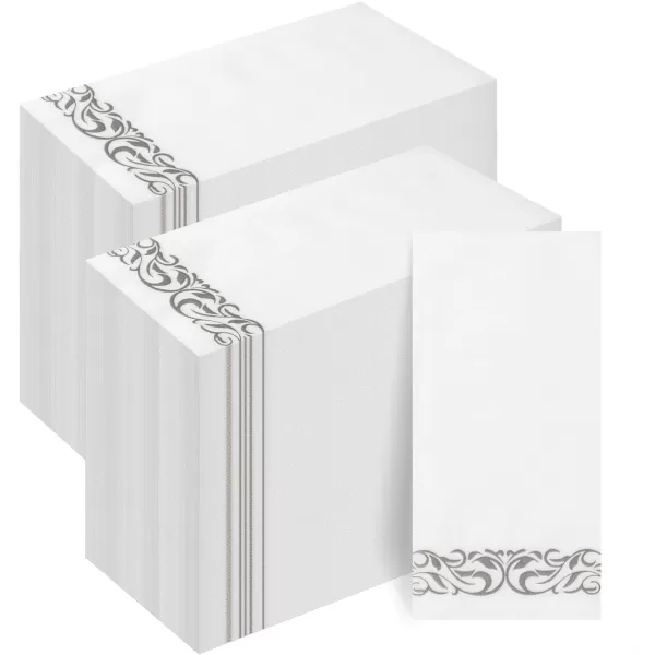 Goodluck 400 Pack Disposable Gold Napkins, Decorative Linen Like Dinner Napkins, Soft and Absorbent Party Napkins, Guest Hand Towels for Bathroom, Kitchen, Parties, Dinners or Events