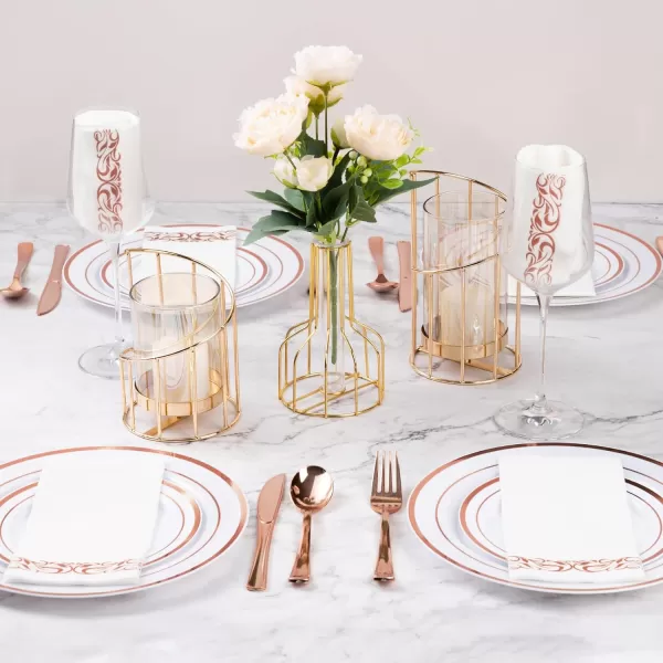 Goodluck 400 Pack Disposable Gold Napkins, Decorative Linen Like Dinner Napkins, Soft and Absorbent Party Napkins, Guest Hand Towels for Bathroom, Kitchen, Parties, Dinners or Events