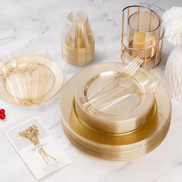 Goodluck 500 Silver Plastic Silverware, Silver Utensil Disposable, Plastic Cutlery Set of 200 Forks, 150 Spoons, 150 Knives for Wedding, Party