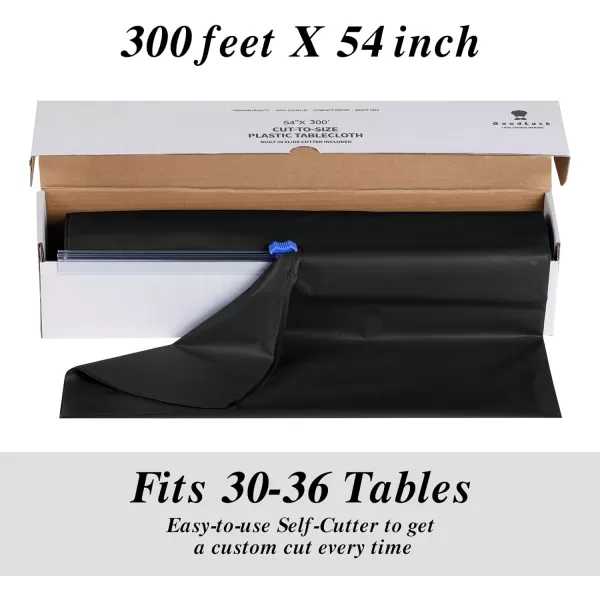 Goodluck 54 Inch X 100 Feet Plastic Table Cloths with Cutter Box, Disposable Table Cloths for Parties, Tablecloth Plastic for Party, Banquet, Wedding, Birthday, Anniversary Decorations, Blue