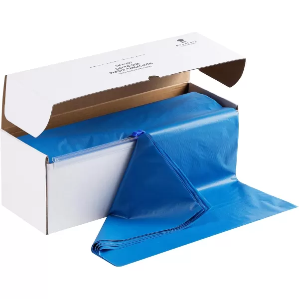 Goodluck 54 Inch X 100 Feet Plastic Table Cloths with Cutter Box, Disposable Table Cloths for Parties, Tablecloth Plastic for Party, Banquet, Wedding, Birthday, Anniversary Decorations, Blue