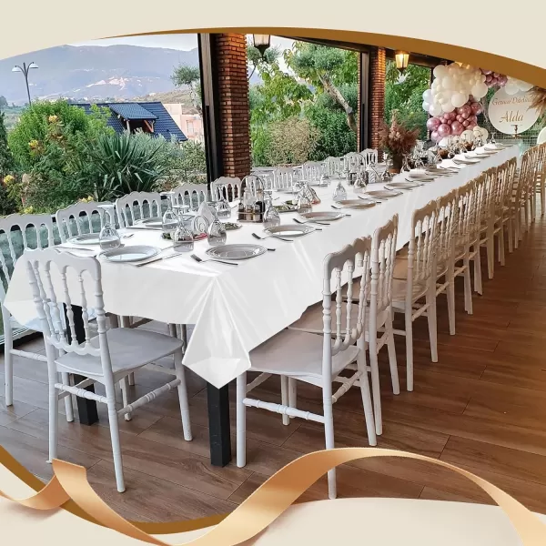 Goodluck 54 Inch X 100 Feet Plastic Table Cloths with Cutter Box, Disposable Table Cloths for Parties, Tablecloth Plastic for Party, Banquet, Wedding, Birthday, Anniversary Decorations, Blue