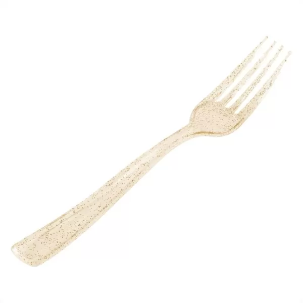 Goodluck 300 Pack Rose Gold Plastic Forks, Heavy Duty Rose Gold Forks Disposable, Rose Gold Plastic Cutlery Perfect for Weddings, Parties, Dinners