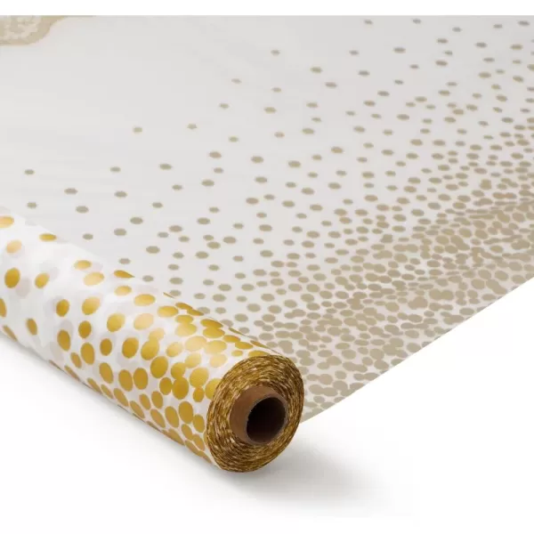 Goodluck 40 Inch X 300 Feet Plastic Table Cover Roll, Disposable Table Cloths for Parties, Rectangle Plastic Tablecloths for Party, Banquet, Wedding, Birthday, Anniversary Decorations, White