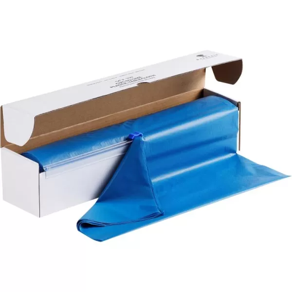 Goodluck 54 Inch X 100 Feet Plastic Table Cloths with Cutter Box, Disposable Table Cloths for Parties, Tablecloth Plastic for Party, Banquet, Wedding, Birthday, Anniversary Decorations, Blue