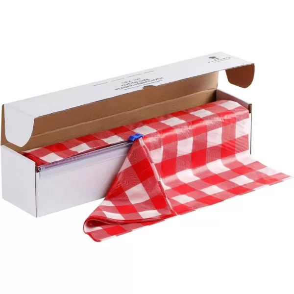 Goodluck 54 Inch X 100 Feet Plastic Table Cloths with Cutter Box, Disposable Table Cloths for Parties, Tablecloth Plastic for Party, Banquet, Wedding, Birthday, Anniversary Decorations, Blue