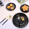 image:imageGoodluck 150 Pcs Pink Gold Plastic Silverware Heavy Duty Disposable Cutlery Set for 30 Guests Includes 50 Forks 50 Knives 50 Spoons Plastic Utensils Perfect for Wedding Birthday Party GraduationBlack