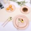 image:imageGoodluck 150 Pcs Pink Gold Plastic Silverware Heavy Duty Disposable Cutlery Set for 30 Guests Includes 50 Forks 50 Knives 50 Spoons Plastic Utensils Perfect for Wedding Birthday Party GraduationPink