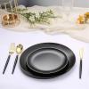 image:imageGoodluck 150 Pcs Pink Gold Plastic Silverware Heavy Duty Disposable Cutlery Set for 30 Guests Includes 50 Forks 50 Knives 50 Spoons Plastic Utensils Perfect for Wedding Birthday Party GraduationBlack