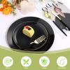 image:imageGoodluck 150 Pcs Pink Gold Plastic Silverware Heavy Duty Disposable Cutlery Set for 30 Guests Includes 50 Forks 50 Knives 50 Spoons Plastic Utensils Perfect for Wedding Birthday Party GraduationBlack