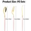image:imageGoodluck 150 Pcs Pink Gold Plastic Silverware Heavy Duty Disposable Cutlery Set for 30 Guests Includes 50 Forks 50 Knives 50 Spoons Plastic Utensils Perfect for Wedding Birthday Party GraduationPink