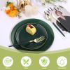 image:imageGoodluck 150 Pcs Pink Gold Plastic Silverware Heavy Duty Disposable Cutlery Set for 30 Guests Includes 50 Forks 50 Knives 50 Spoons Plastic Utensils Perfect for Wedding Birthday Party GraduationGreen