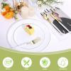 image:imageGoodluck 150 Pcs Pink Gold Plastic Silverware Heavy Duty Disposable Cutlery Set for 30 Guests Includes 50 Forks 50 Knives 50 Spoons Plastic Utensils Perfect for Wedding Birthday Party GraduationWhite