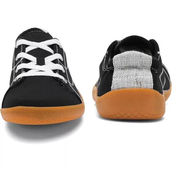 Women's Barefoot Shoes Wide Canvas Minimalist Workout Walking Shoes,Zero Drop Sole Extra Wide Toe Non-Slip Breathable Sneaker