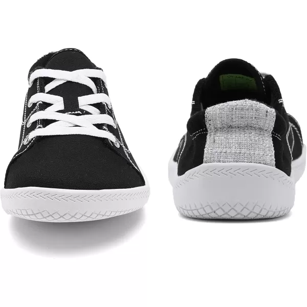 Women's Barefoot Shoes Wide Canvas Minimalist Workout Walking Shoes,Zero Drop Sole Extra Wide Toe Non-Slip Breathable Sneaker