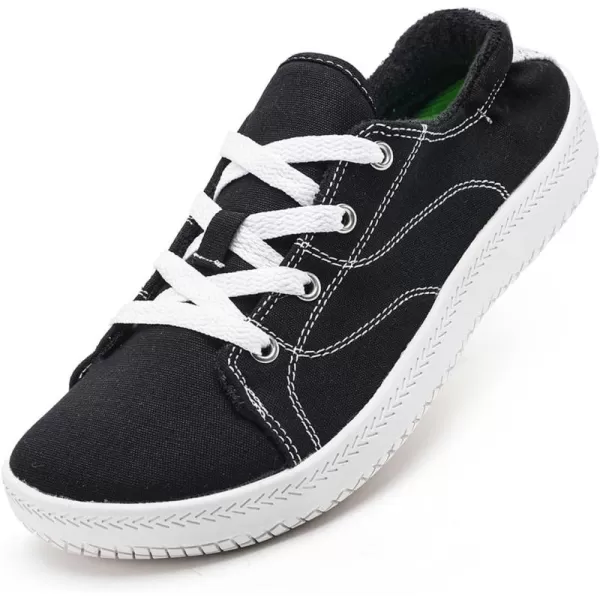 Women's Barefoot Shoes Wide Canvas Minimalist Workout Walking Shoes,Zero Drop Sole Extra Wide Toe Non-Slip Breathable Sneaker