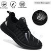 imageMens Slip On Walking Shoes Fashion Running Sneakers  Lightweight Breathable Mesh Gym Tennis Comfortable Athletic 11BlackWhite