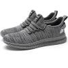 imageMens Slip On Walking Shoes Lightweight Breathable Non Slip Running Comfortable Gym Tennis Athletic Fashion Sneakers MenGrey