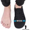imageMens Wide Slip on Barefoot Walking Shoes  Zero Drop Sole  Minimalist Footwear  Wide Toe BoxAblack