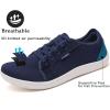 imageMens Wide Slip on Barefoot Walking Shoes  Zero Drop Sole  Minimalist Footwear  Wide Toe BoxAblueWhite