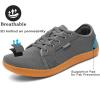 imageMens Wide Slip on Barefoot Walking Shoes  Zero Drop Sole  Minimalist Footwear  Wide Toe BoxAgrey