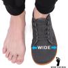imageMens Wide Slip on Barefoot Walking Shoes  Zero Drop Sole  Minimalist Footwear  Wide Toe BoxAgrey